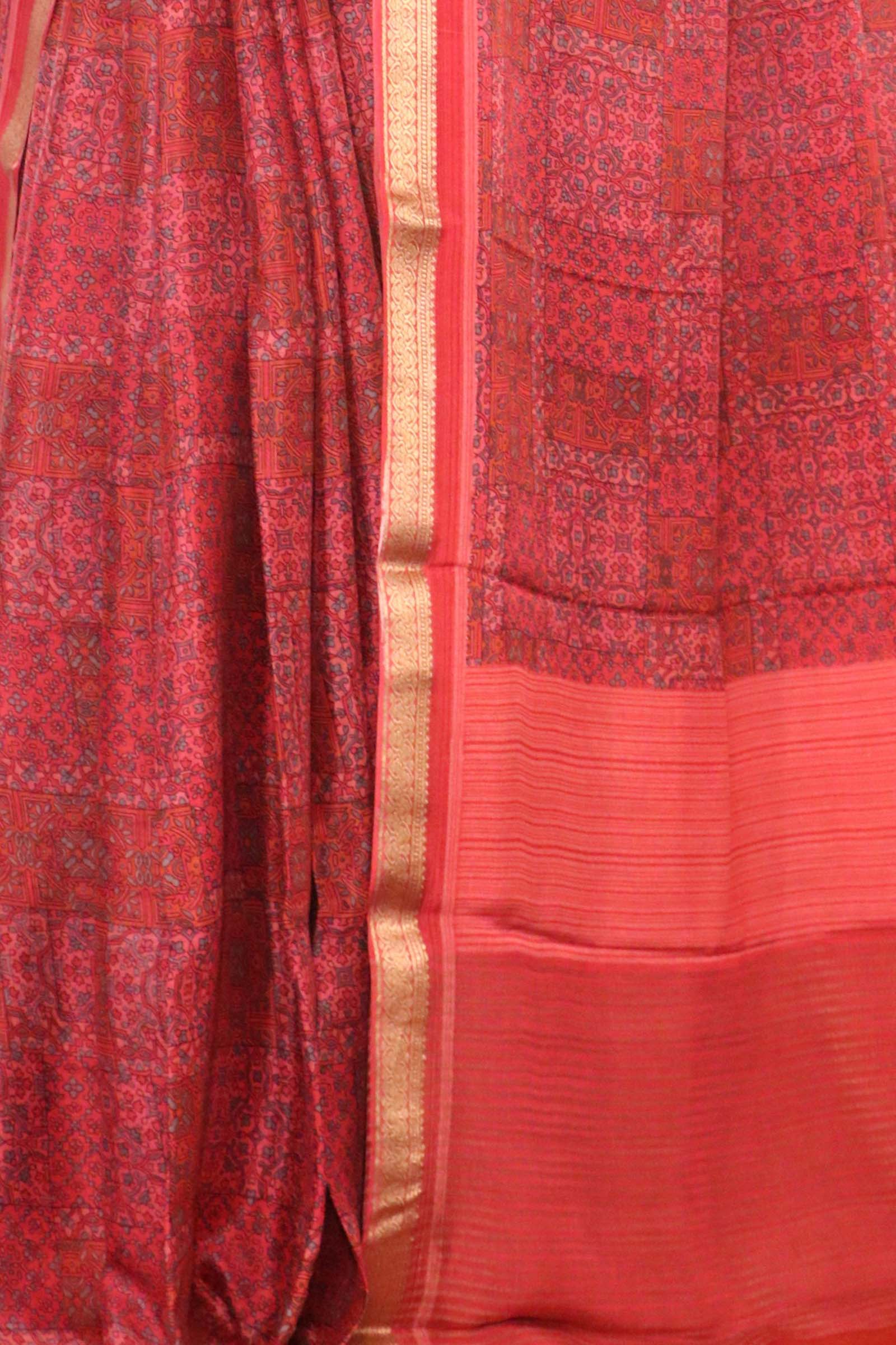 Pure Floral Zari Crepe Silk Saree AL206165